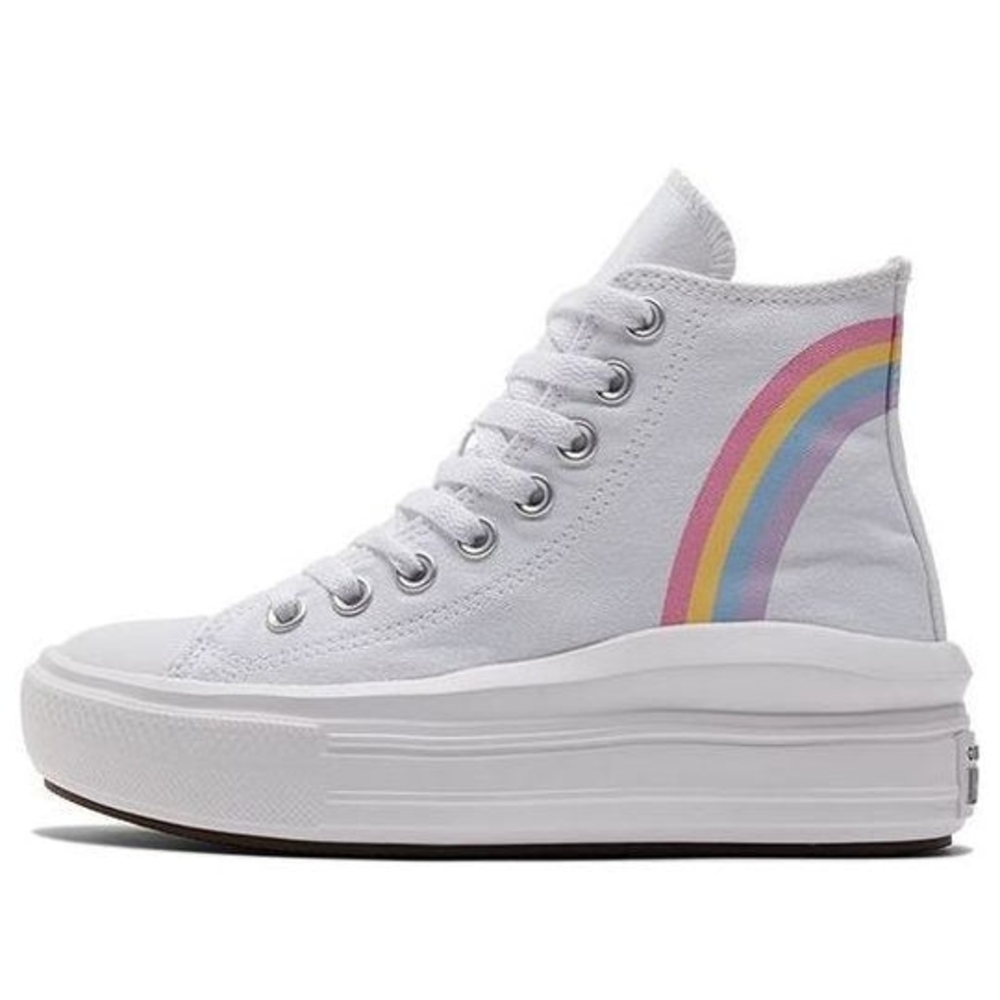 Chuck Taylor All Star Move Platform Rainbow Cloud High-Top Sneakers - Picture 2 of 10